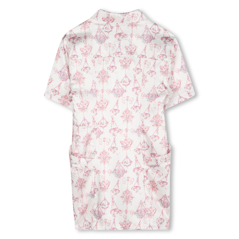 Vestido de cetim com gola polo GIVENCHY 
                        GIRL