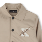Blus&atilde;o acolchoado em sarja KARL LAGERFELD KIDS 
                    BOY