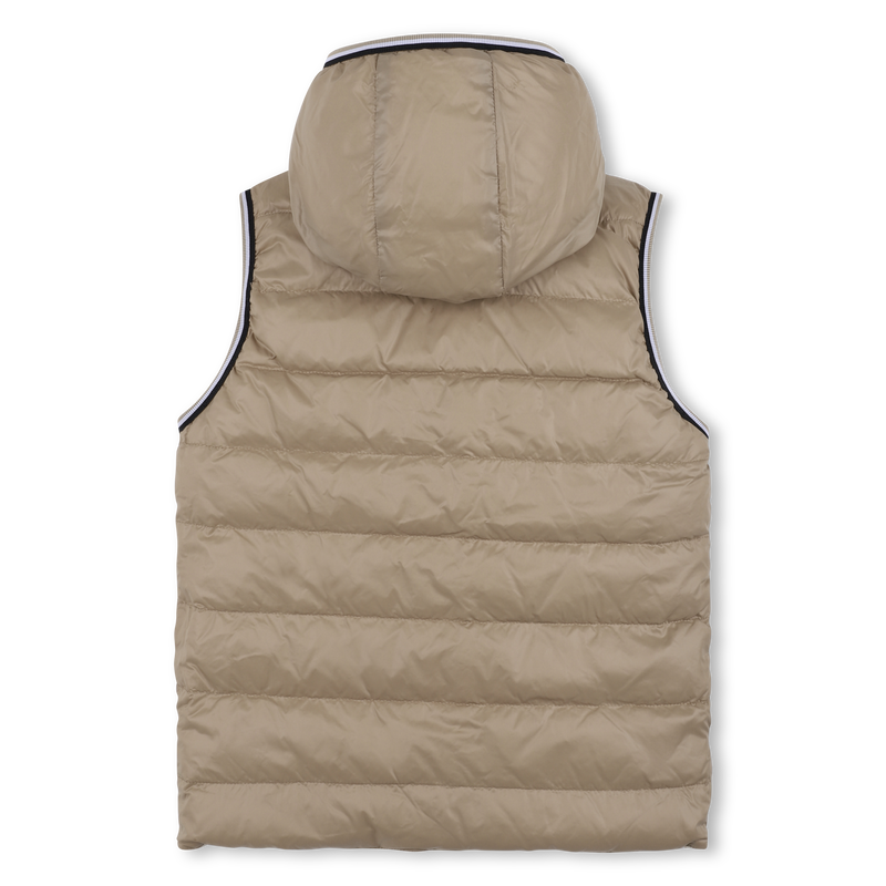 Casaco acolchoado com capuz efeito flano BOSS 
                        BOY