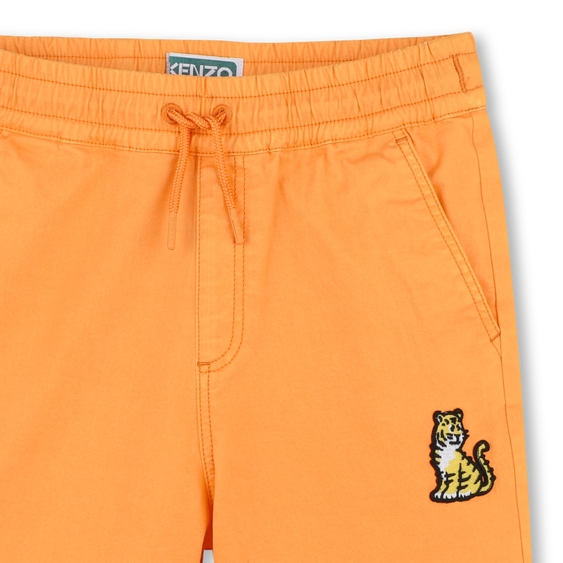 Bermudas algod&atilde;o com emblema KENZO KIDS 
                        BOY