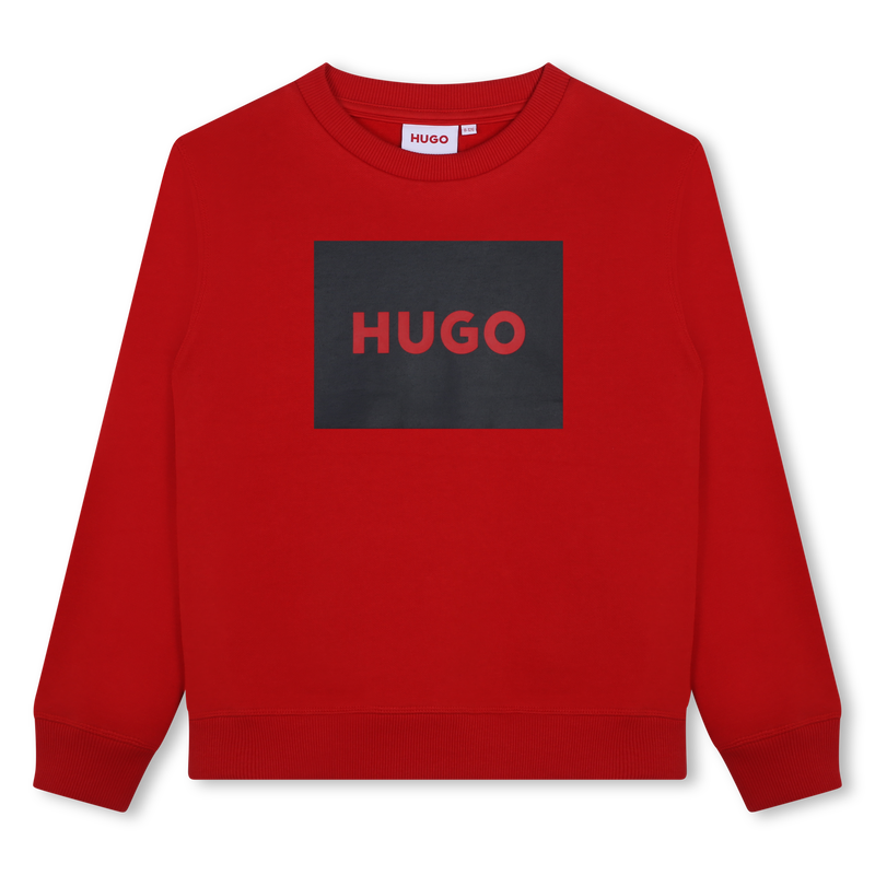 Sweatshirt em molet&atilde;o HUGO 
                        BOY