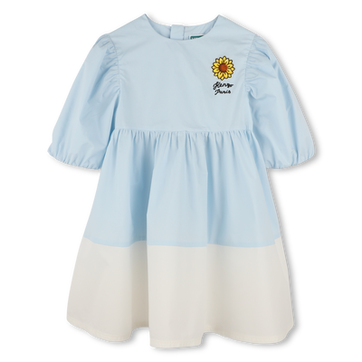 Vestido bicolor em corte evas&eacute; KENZO KIDS GIRL