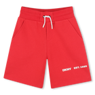 Bermudas de algod&atilde;o em molet&atilde;o DKNY 
                    BOY