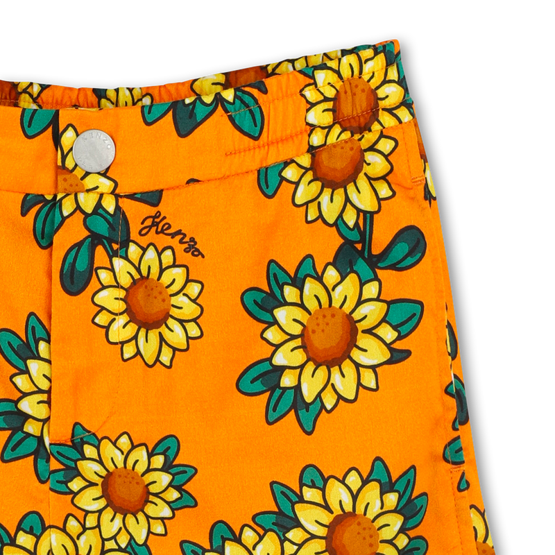Bermudas em cetim de algod&atilde;o KENZO KIDS 
                        MENINO
