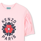 Vestido direito mangas tufadas KENZO KIDS 
                    GIRL