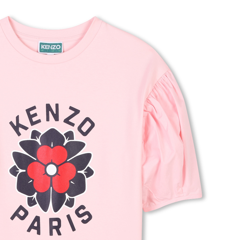 Vestido direito mangas tufadas KENZO KIDS 
                        GIRL