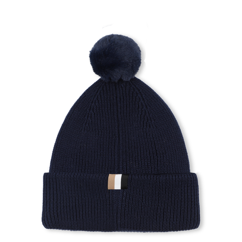 Gorro de malha com pompom BOSS 
                    BOY