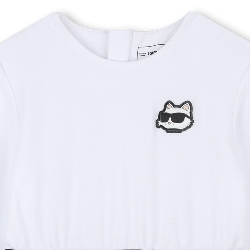 Vestido de manga comprida KARL LAGERFELD KIDS 
                        GIRL