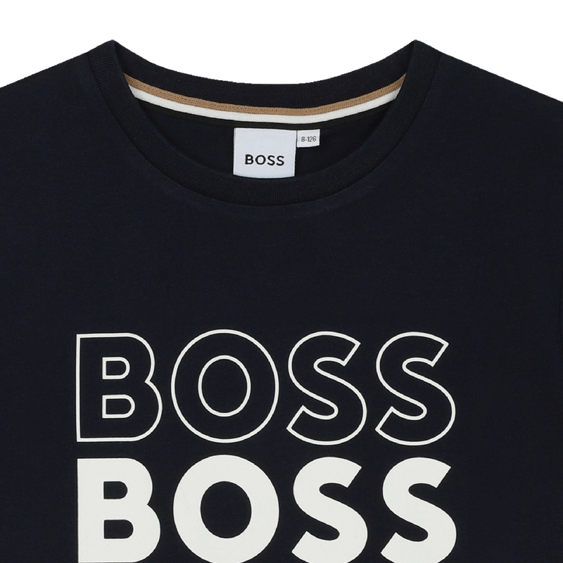 T-shirt gola redonda algodão BOSS 
                    BOY