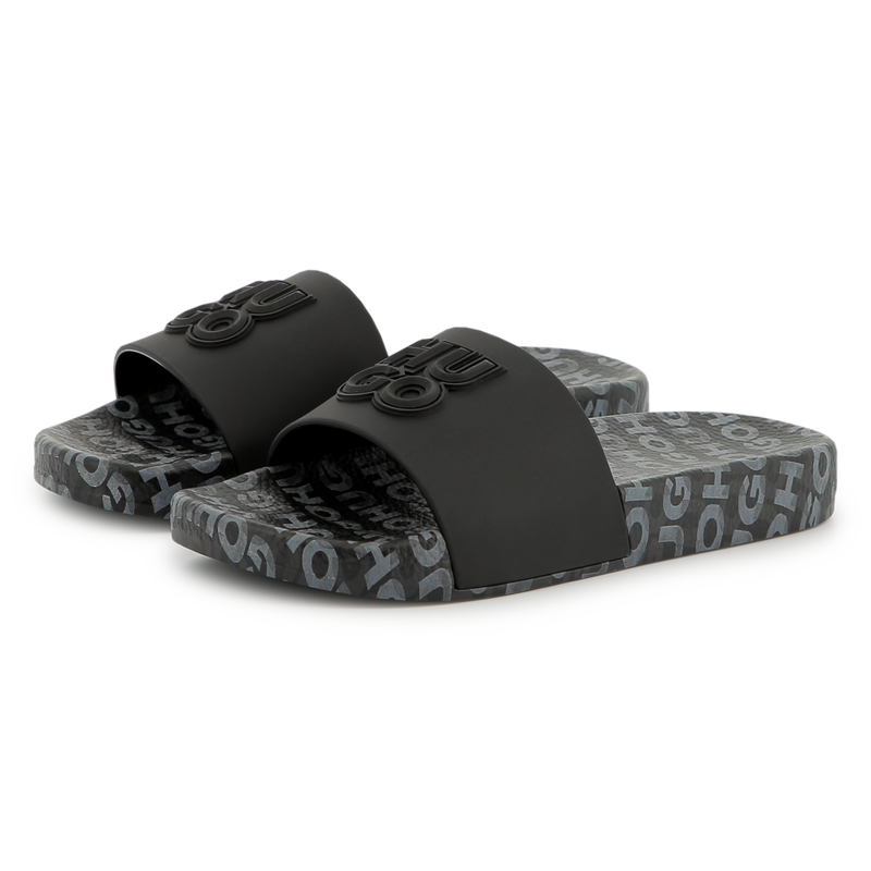 Chinelos leves com log&oacute;tipo HUGO 
                        BOY