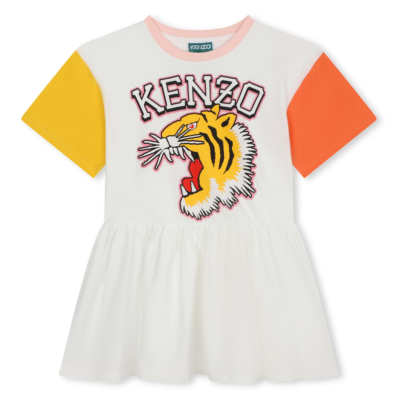 Vestido de manga curta KENZO KIDS 
                    GIRL