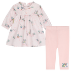 Vestido e leggings em algod&atilde;o KENZO KIDS 
                    GIRL