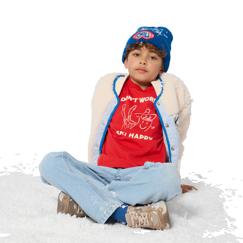 Casaco de tecido peluciado KIDS AROUND 
                        BOY