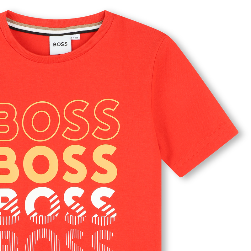 T-shirt gola redonda algodão BOSS 
                    BOY