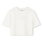 T-shirt bordada em algod&atilde;o MICHAEL KORS 
                    GIRL