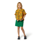 Blusa em cetim de algod&atilde;o KENZO KIDS 
                    GIRL