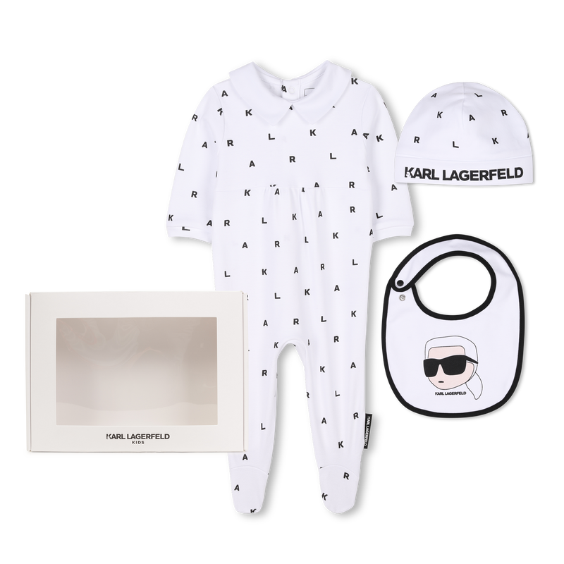 Conjunto rec&eacute;m-nascido 3 pe&ccedil;as KARL LAGERFELD KIDS 
                        BOY