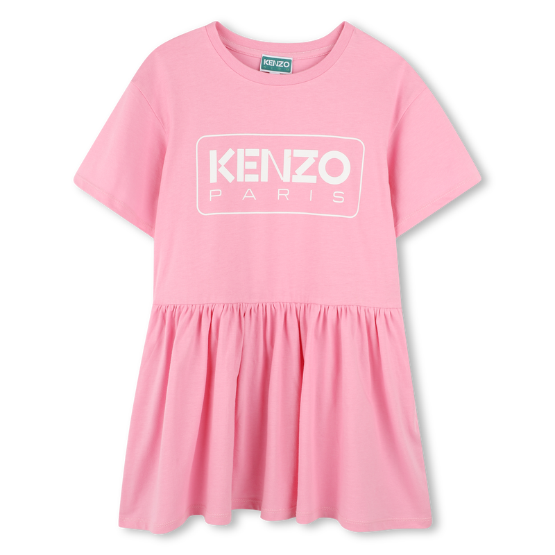 Vestido estampado com folho KENZO KIDS 
                        GIRL