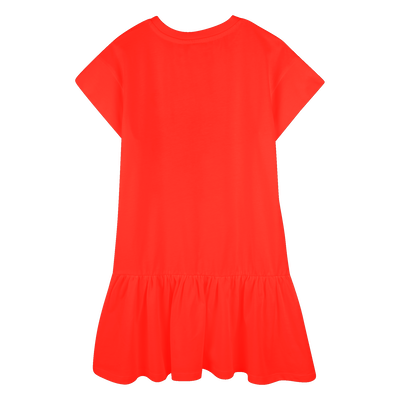 Logo Print Ruffle Dress KENZO KIDS GIRL