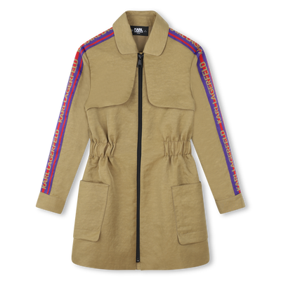 Vestido com riscas entran&ccedil;adas KARL LAGERFELD KIDS GIRL