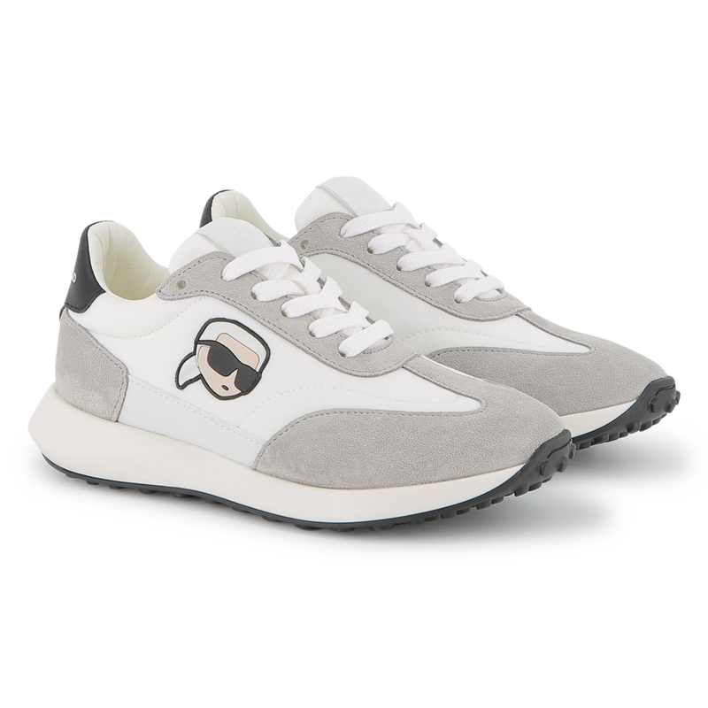 Tênis de cano baixo com cadarço KARL LAGERFELD KIDS 
                    BOY