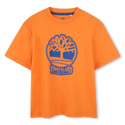 T-shirt bicolor com log&oacute;tipo, NECTARINA, hi-res