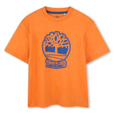 T-shirt bicolor com log&oacute;tipo TIMBERLAND BOY
