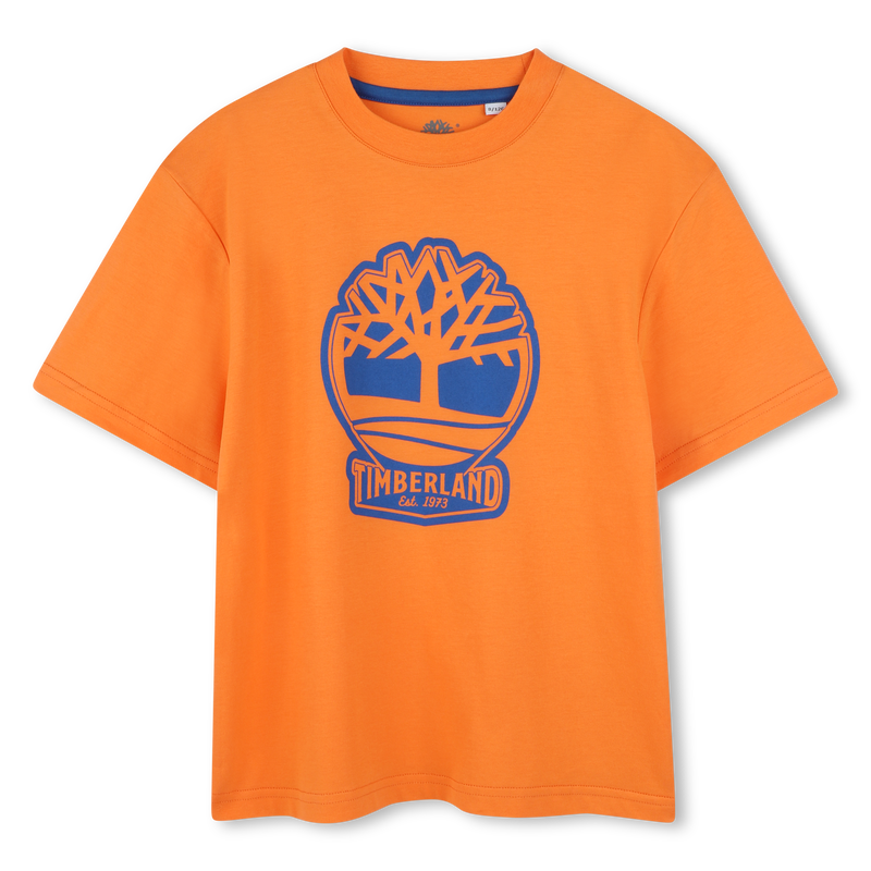 T-shirt bicolor com log&oacute;tipo TIMBERLAND 
                        BOY