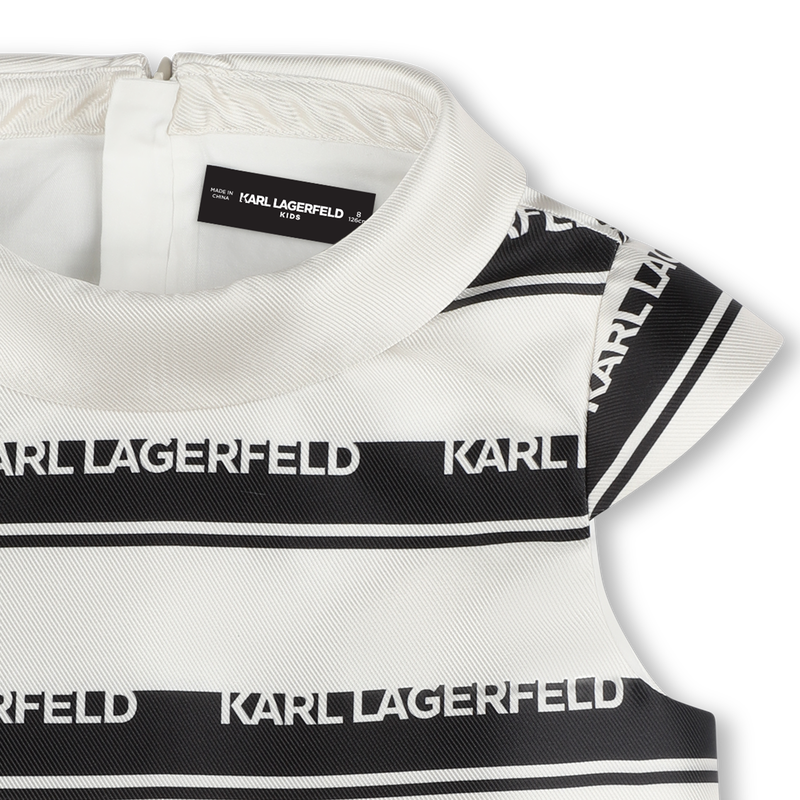 Blusa com listas com log&oacute;tipo KARL LAGERFELD KIDS 
                        GIRL