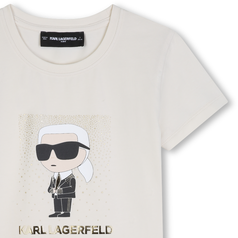 Camiseta de mangas curtas KARL LAGERFELD KIDS 
                        MENINA