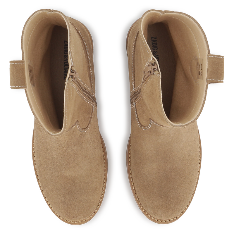 Botas ocidentais em couro bovino ZADIG & VOLTAIRE 
                        GIRL