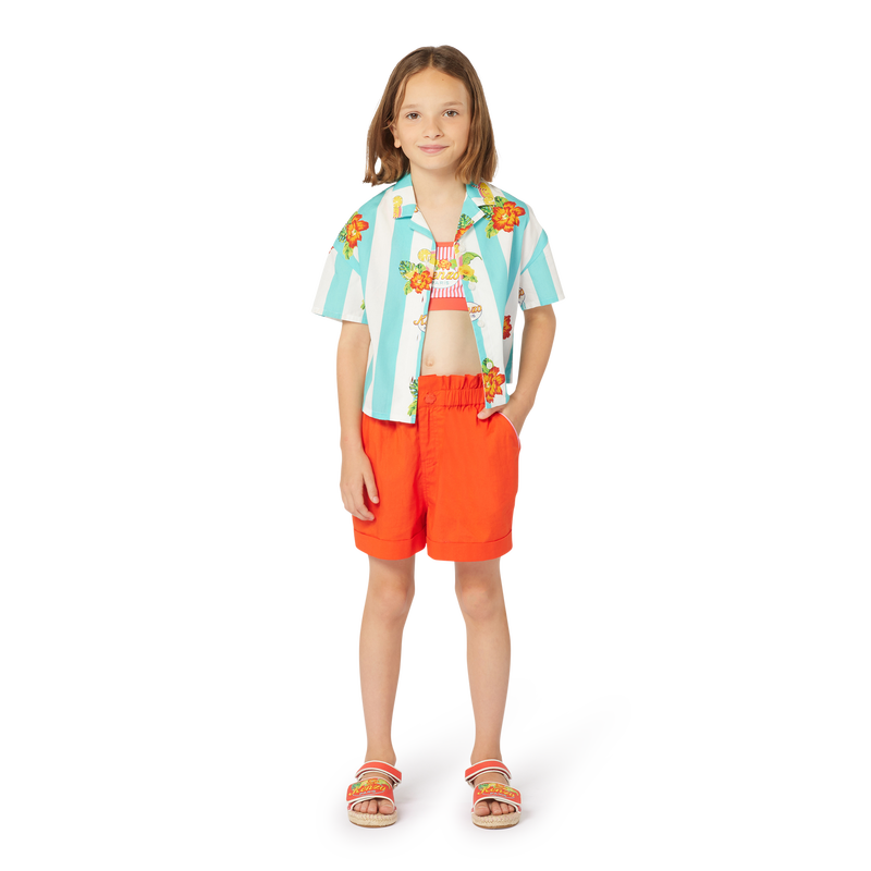 Camisa estampada em algodão KENZO KIDS 
                    GIRL
