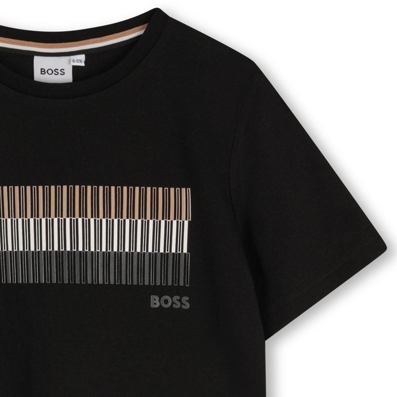 T-shirt manga curta em algod&atilde;o BOSS 
                        BOY