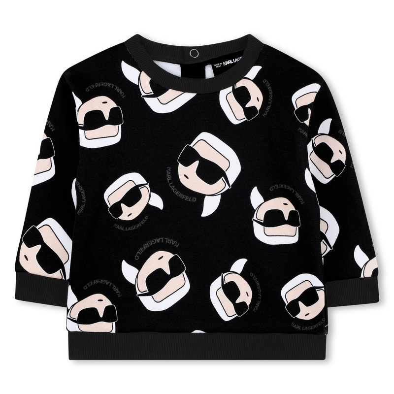 Moletom de lã escovada KARL LAGERFELD KIDS 
                    BOY