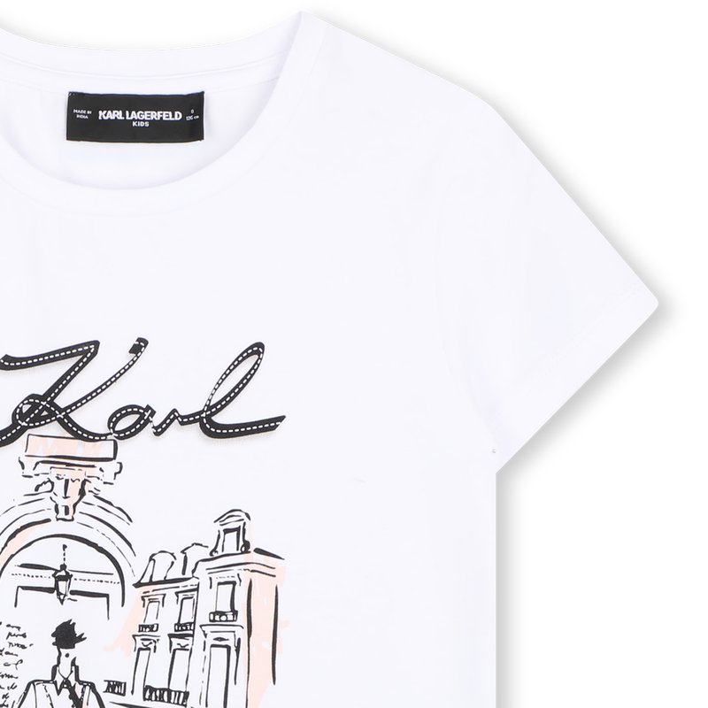 Camiseta de mangas curtas KARL LAGERFELD KIDS 
                        GIRL