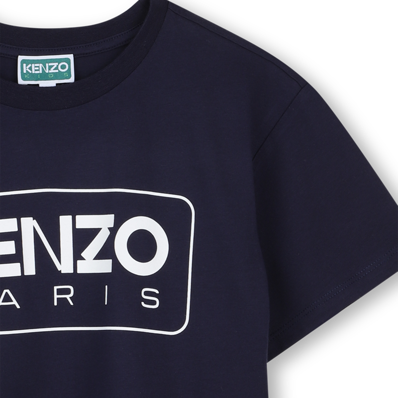 Vestido estampado com folho KENZO KIDS 
                        GIRL