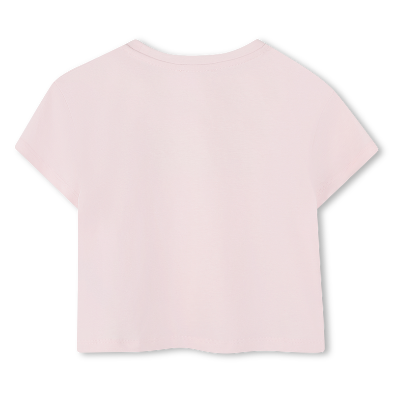 T-shirt "cropped" de algod&atilde;o MICHAEL KORS 
                        GIRL