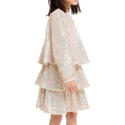 Vestido folhos e lantejoulas BILLIEBLUSH 
                    GIRL