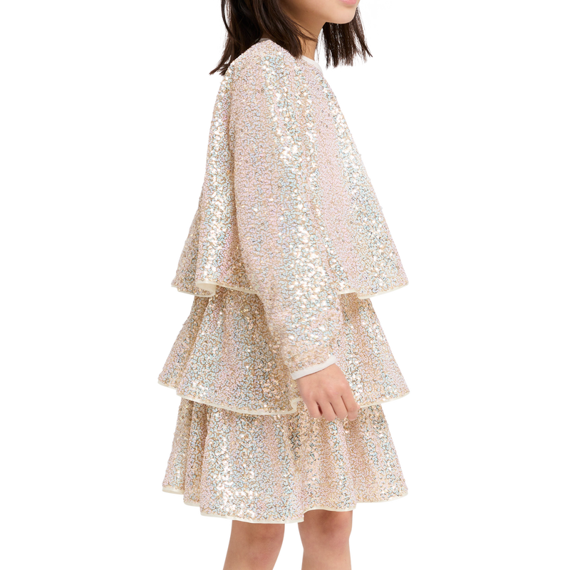 Vestido folhos e lantejoulas BILLIEBLUSH 
                        GIRL