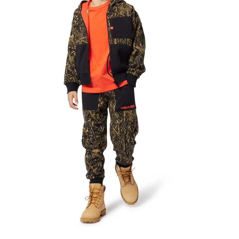 Cardig&atilde; em molet&atilde;o com capuz TIMBERLAND 
                        BOY