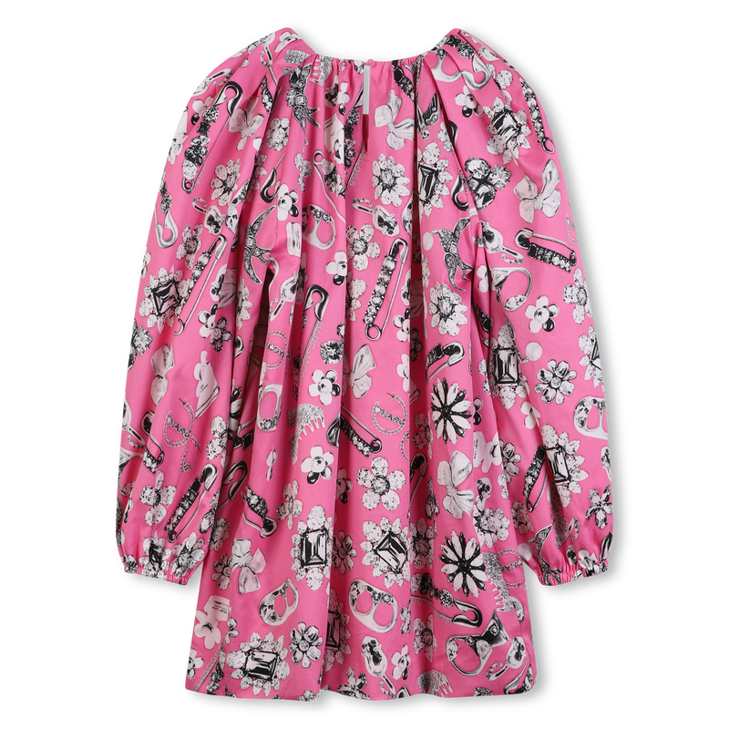 Vestido de cetim de algod&atilde;o MARC JACOBS 
                        GIRL