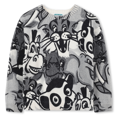 Camisola de malha com gola redonda KENZO KIDS UNISEX