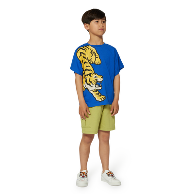 T-shirt estampada em algod&atilde;o KENZO KIDS BOY