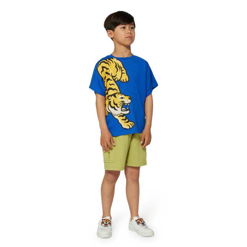 T-shirt estampada em algod&atilde;o KENZO KIDS 
                        BOY