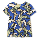 T-shirt manga curta de algod&atilde;o KENZO KIDS 
                    GIRL