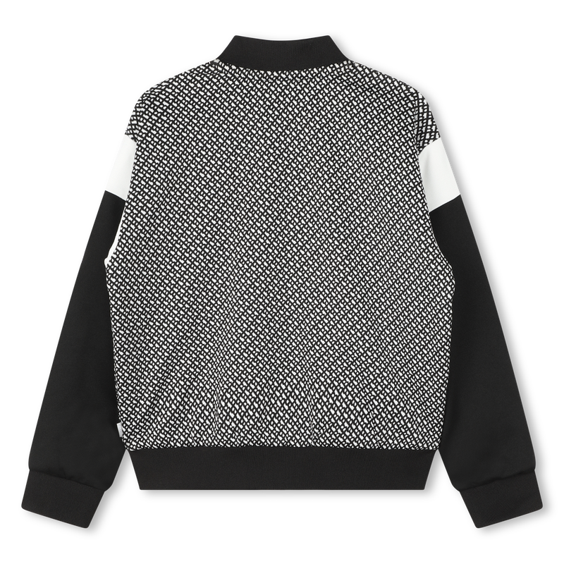 Cardig&atilde; bicolor com fecho BOSS 
                        GIRL