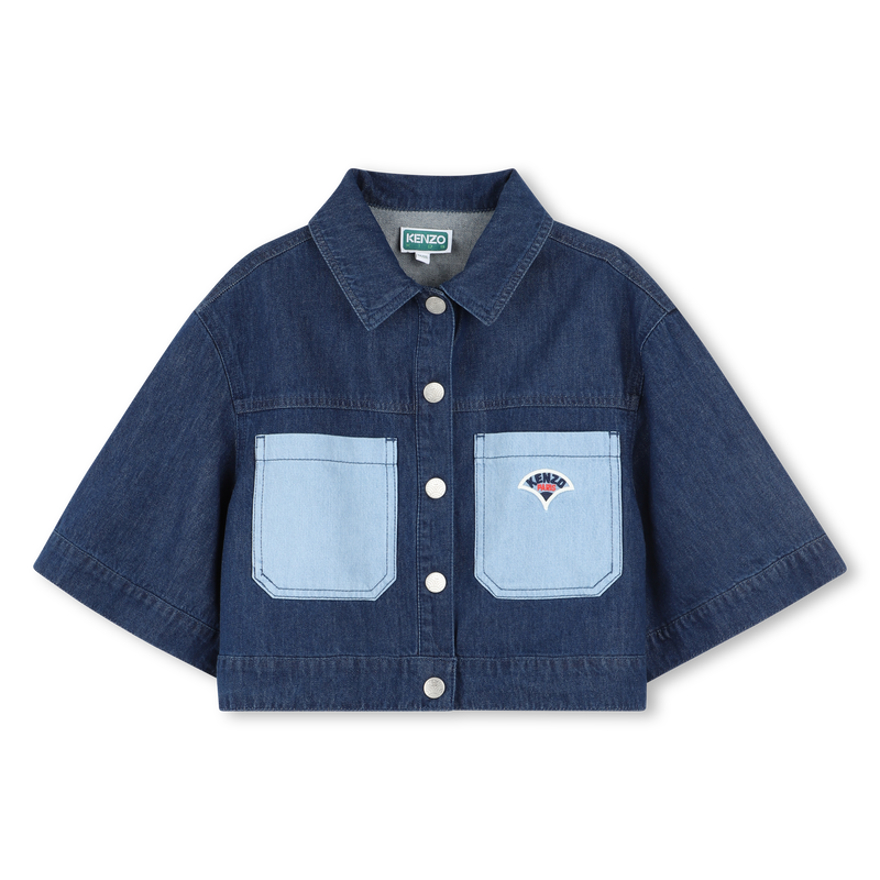 Casaco de ganga bordado KENZO KIDS 
                        GIRL