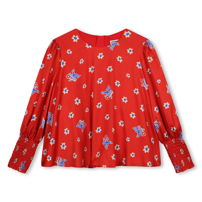 Blusa fluida estampada KENZO KIDS 
                        GIRL