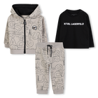 Conjunto de tr&ecirc;s pe&ccedil;as KARL LAGERFELD KIDS 
                    BOY