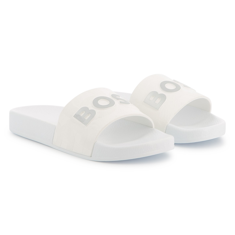 Chinelos log&oacute;tipo em relevo BOSS 
                        BOY